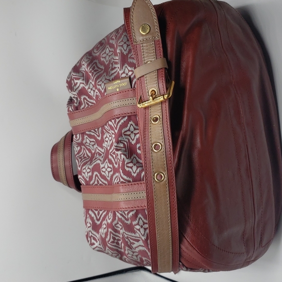 LOUIS VUITTON SIZE ONE SIZE COLOR BURGUNDY AND GRAY 100% AUTHENTIC - Picture 3 of 13